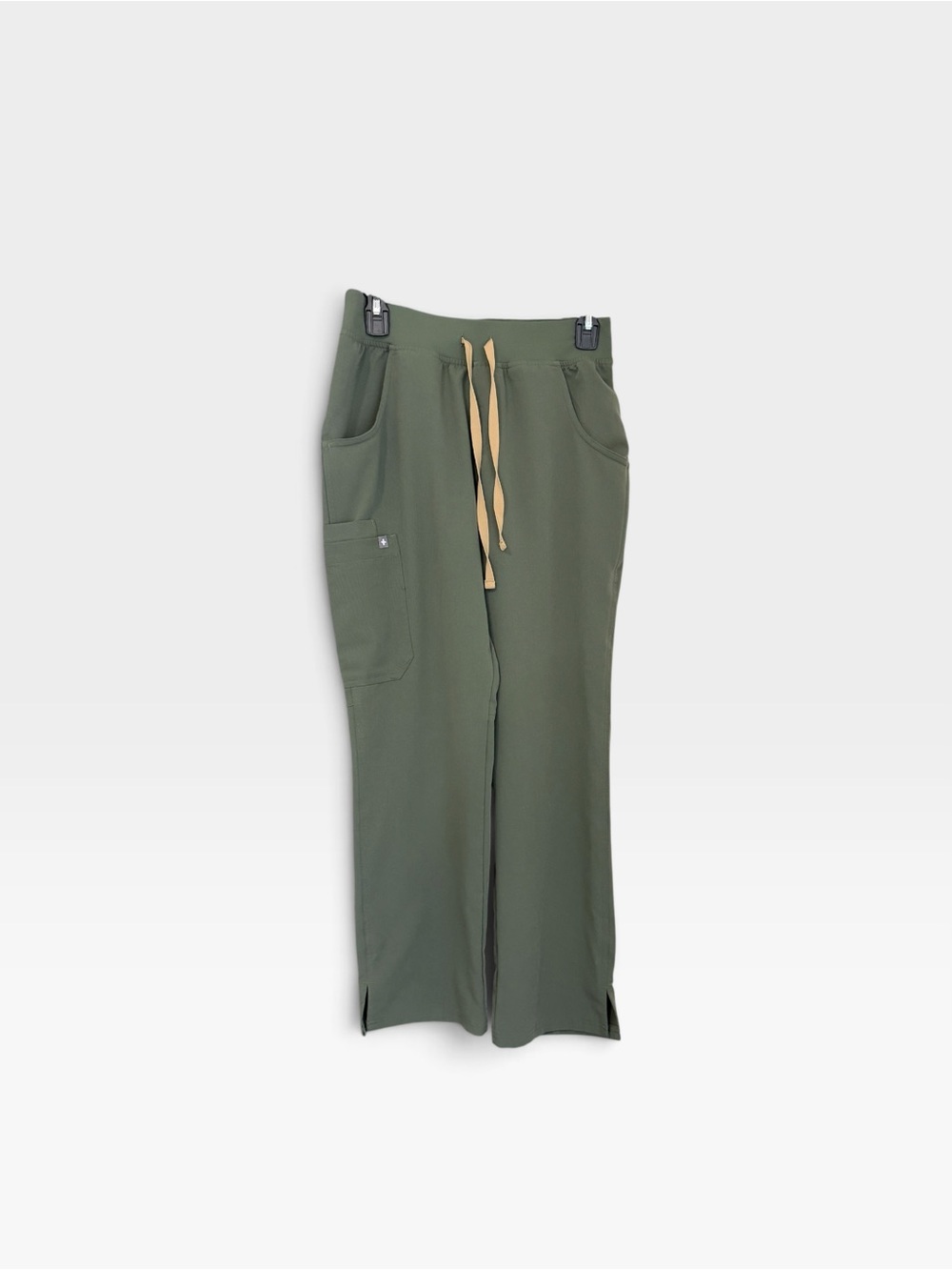 Figs Moss Drawstring Kade Cargo  pants Small petite EUC